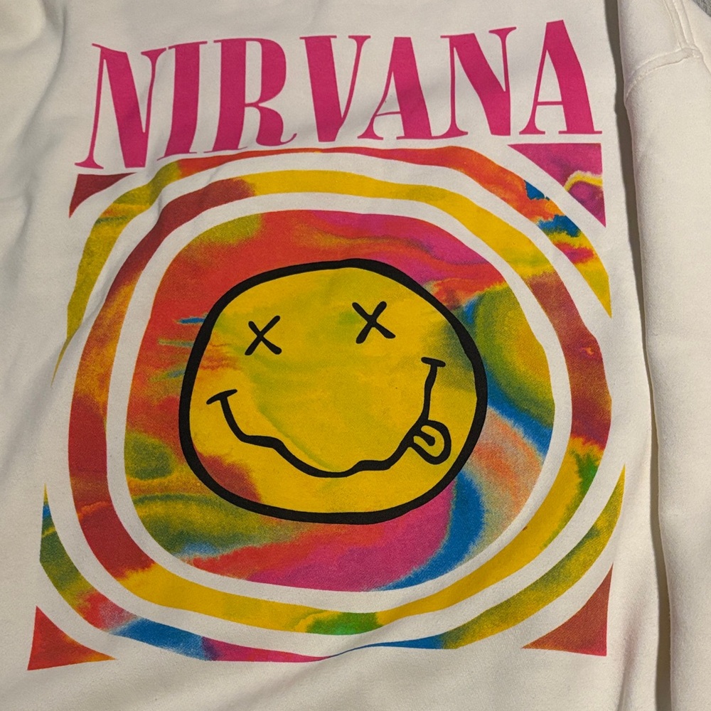 NIRVANA Pink and Multicolor Smiley Sweatshirt - Picture 2 of 2